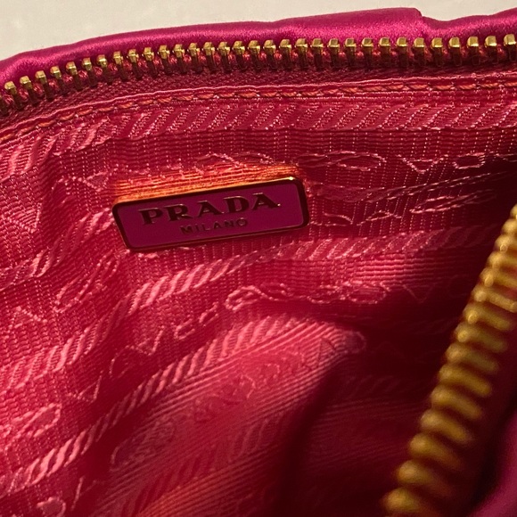 Prada Wristlet - Satin Fuchsia Pink - Like New Condition - Picture 9 of 9